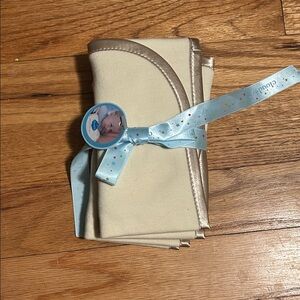 Cloud B Cream and Gold Baby Bib